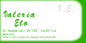 valeria elo business card